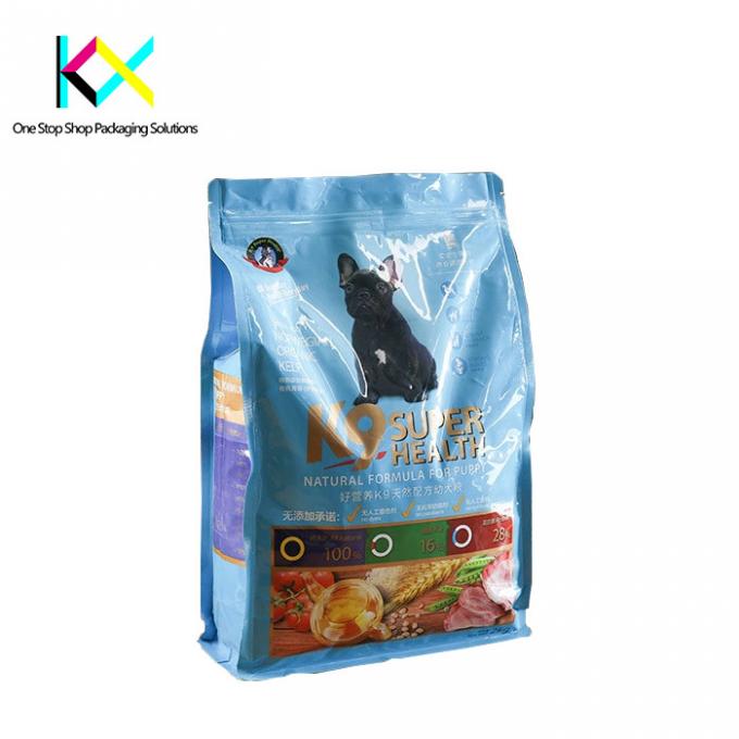 Гибкая проверка и пересмотр с плоским нижним мешком для упаковочных пакетов для пищи для домашних животных 1